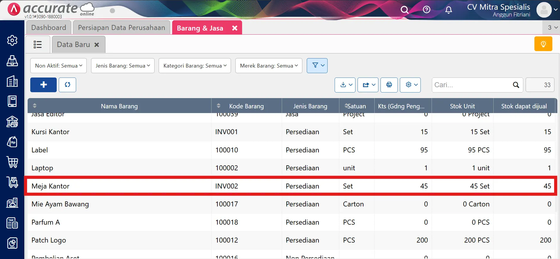 mencatat penjualan pph 22